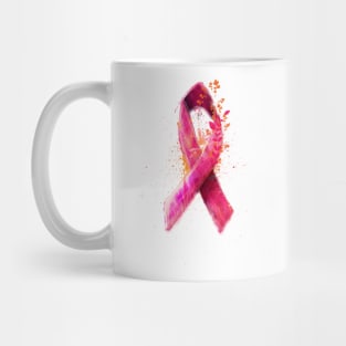 pink ribbon tshirt Mug